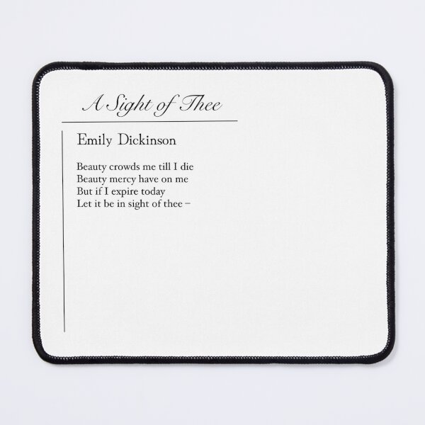 Item preview, Emily Dickinson "Beauty Crowds Me Till I Die" Quote | Poetry Typography | Literary Art Gift designed and sold by The Prose Atelier.