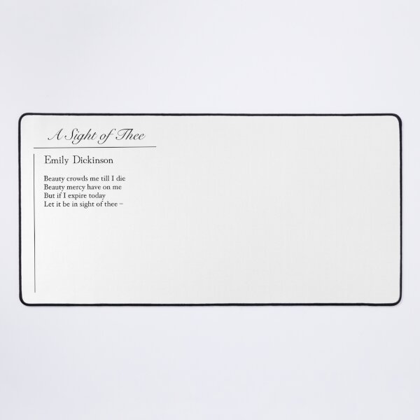 Item preview, Emily Dickinson "Beauty Crowds Me Till I Die" Quote | Poetry Typography | Literary Art Gift designed and sold by The Prose Atelier.