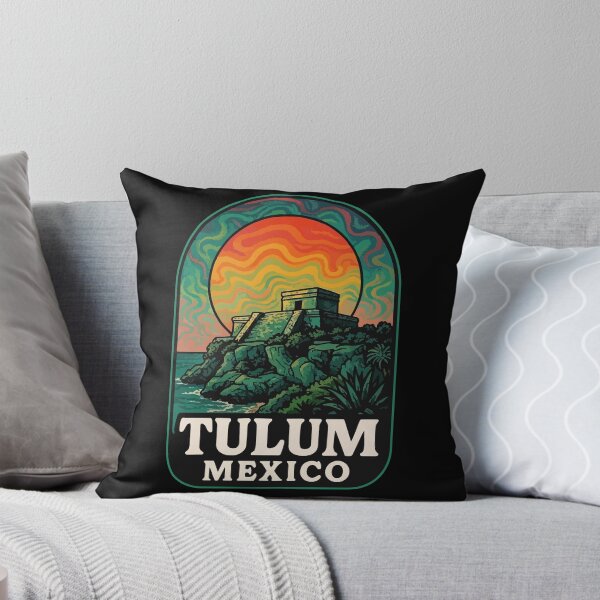 Item preview, Tulum Mexico Coast Mayan Ruins Trippy Art designed and sold by TomFrontierArt.