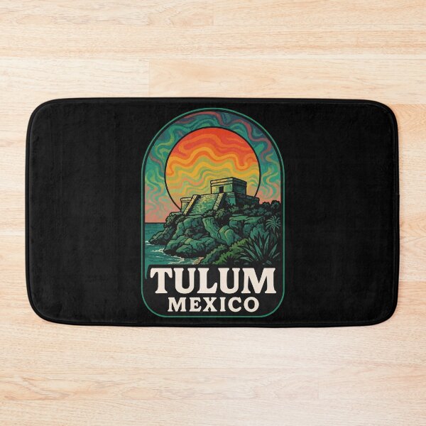 Item preview, Tulum Mexico Coast Mayan Ruins Trippy Art designed and sold by TomFrontierArt.