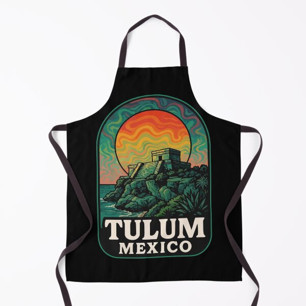 Item preview, Tulum Mexico Coast Mayan Ruins Trippy Art designed and sold by TomFrontierArt.