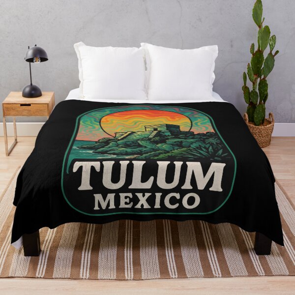 Item preview, Tulum Mexico Coast Mayan Ruins Trippy Art designed and sold by TomFrontierArt.