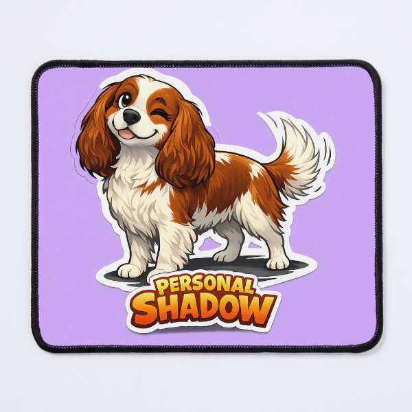 Item preview, Personal Shadow Funny Cavalier King Charles Spaniel Sticker designed and sold by lazygum.