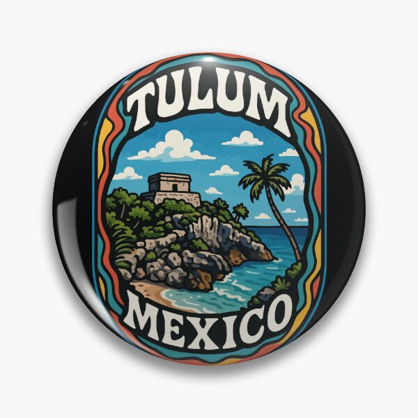 Item preview, Tulum Mexico Coast Mayan Ruins Trippy designed and sold by TomFrontierArt.
