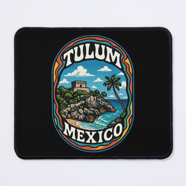 Item preview, Tulum Mexico Coast Mayan Ruins Trippy designed and sold by TomFrontierArt.