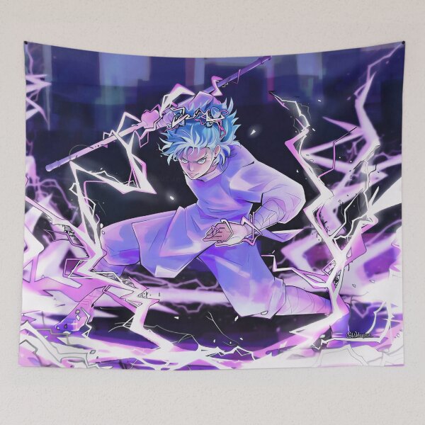 Item preview, Lightning Battle Pose Anime Illustration designed and sold by PosterFuel.