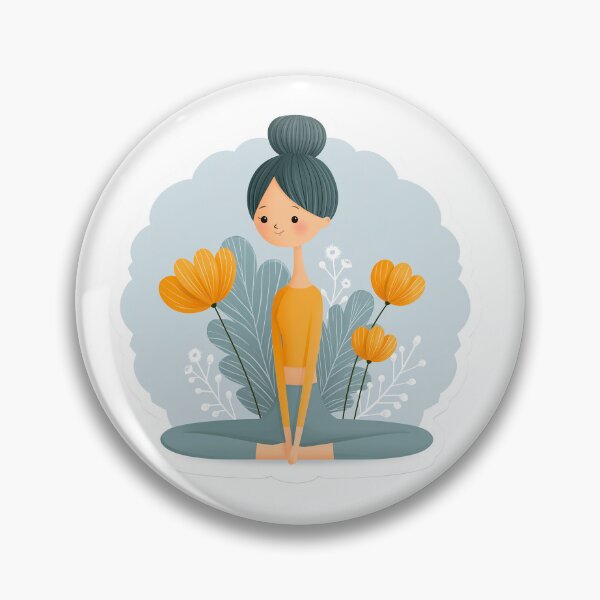 Item preview, cute cartoon girl yoga pose designed and sold by TanyaLovus.