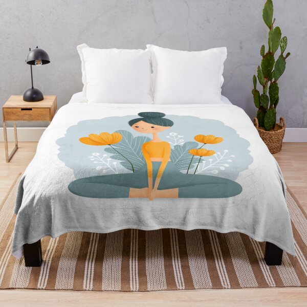 Item preview, cute cartoon girl yoga pose designed and sold by TanyaLovus.