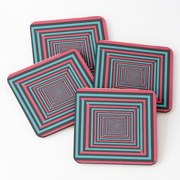 Item preview, Hypnotic Square Vortex - Optical Illusion Abstract Art designed and sold by Dzblack.