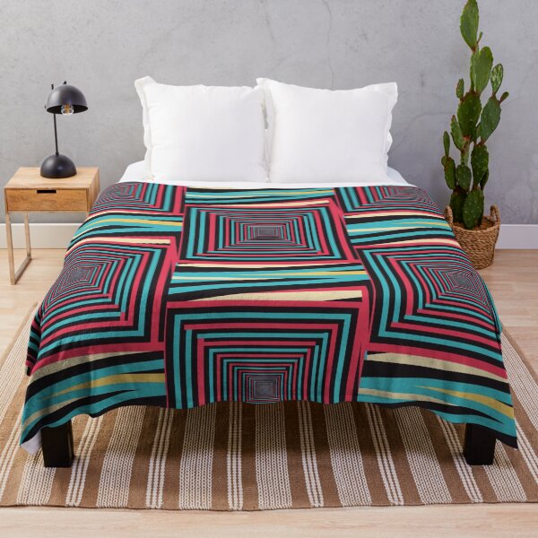 Item preview, Hypnotic Square Vortex - Optical Illusion Abstract Art designed and sold by Dzblack.