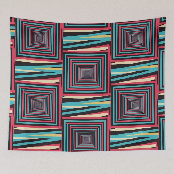 Item preview, Hypnotic Square Vortex - Optical Illusion Abstract Art designed and sold by Dzblack.