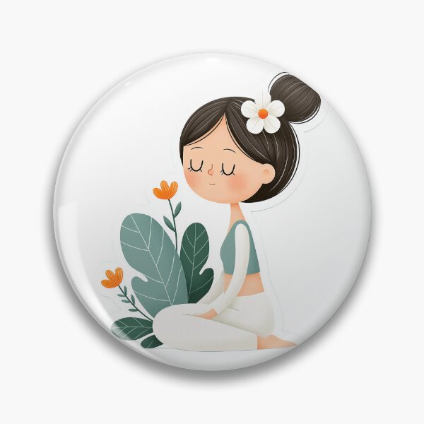 Item preview, cute cartoon girl yoga pose designed and sold by TanyaLovus.