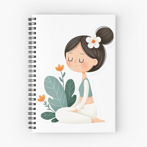 Item preview, cute cartoon girl yoga pose designed and sold by TanyaLovus.