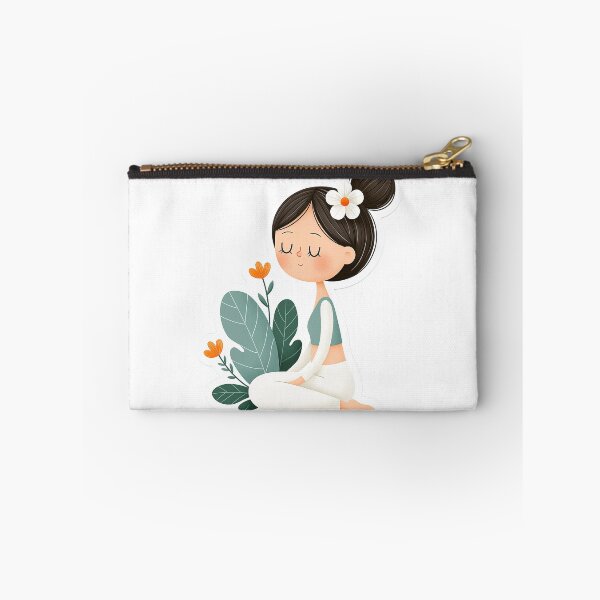 Item preview, cute cartoon girl yoga pose designed and sold by TanyaLovus.
