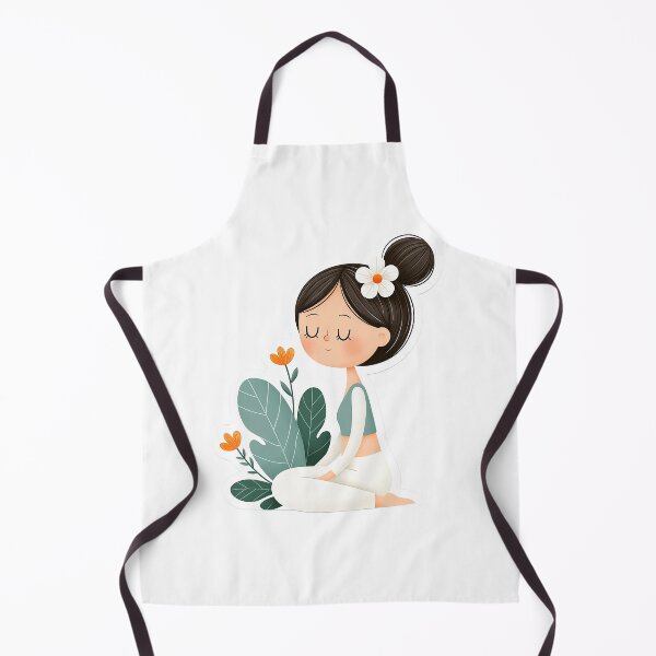 Item preview, cute cartoon girl yoga pose designed and sold by TanyaLovus.