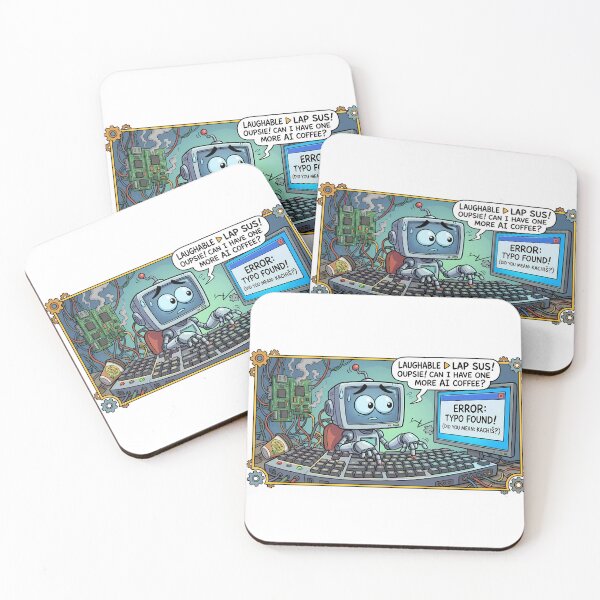Item preview, Funny AI Robot Typo Found Overheated Computer Comic Art designed and sold by miraldymelody.