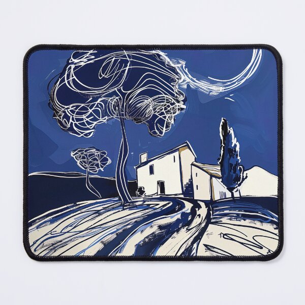 Item preview, Croatian landscape - Blue Abstract Art designed and sold by shadow-bloom.