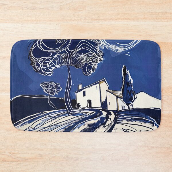 Item preview, Croatian landscape - Blue Abstract Art designed and sold by shadow-bloom.