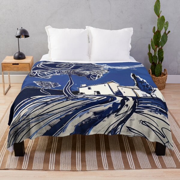 Item preview, Croatian landscape - Blue Abstract Art designed and sold by shadow-bloom.