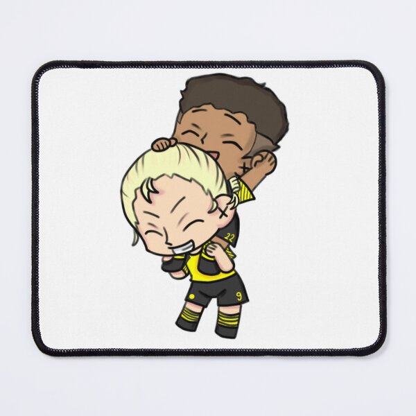 Item preview, Jude bellingham and Erling Haaland chibi art. Fan art. designed and sold by YaroshMaria.