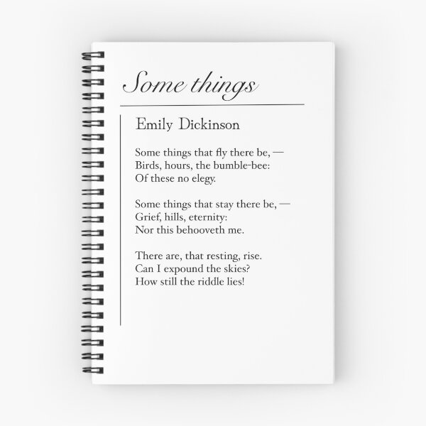 Item preview, Emily Dickinson "Some Things That Fly There Be" Poem | Literary Typography | Dark Academia Poetry Art designed and sold by The Prose Atelier.