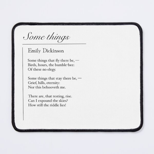 Item preview, Emily Dickinson "Some Things That Fly There Be" Poem | Literary Typography | Dark Academia Poetry Art designed and sold by The Prose Atelier.
