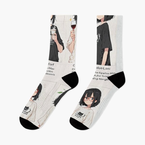 Item preview, Cute Anime Girl Glasses Character Sheet - Aesthetic Otaku Manga Art designed and sold by BLUESKY11a.