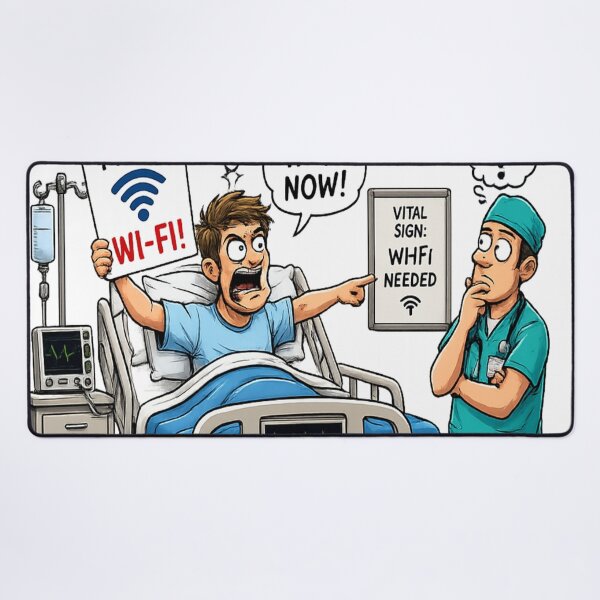 Item preview, Funny internet addict cartoon hospital design designed and sold by urbanshop7.
