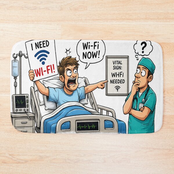 Item preview, Funny internet addict cartoon hospital design designed and sold by urbanshop7.