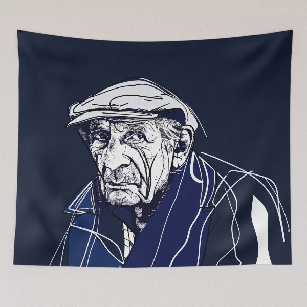 Item preview, Croatian man, portrait - Blue Abstract Art designed and sold by shadow-bloom.
