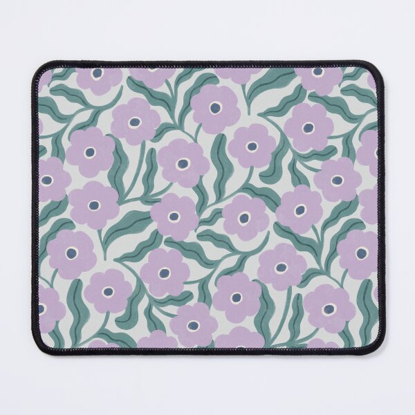 Item preview, Scattered Folk Daisy Floral in Powder Blue, Teal & Lilac designed and sold by Illustrated by Nat.