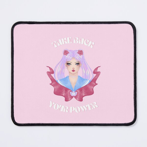Item preview, Pink Pastel Magical Girl Painting ft. Inspirational Quote: "Take Back Your Power" designed and sold by SpringTeaDesigns.