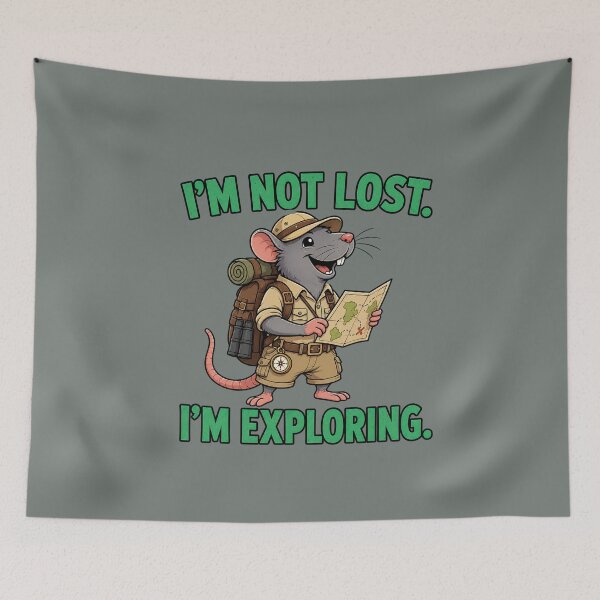 Item preview, I'm Not Lost. I'm Exploring. – Funny Rat Explorer Cartoon T-Shirt designed and sold by Aimetoi.