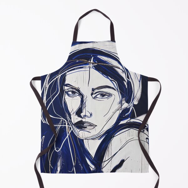 Item preview, Croatian woman - Blue Abstract Art designed and sold by shadow-bloom.