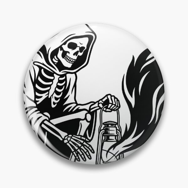 Item preview, Grim Reaper Kneeling with Lantern as Black Flames Erupt from It designed and sold by MisteryDesigner.