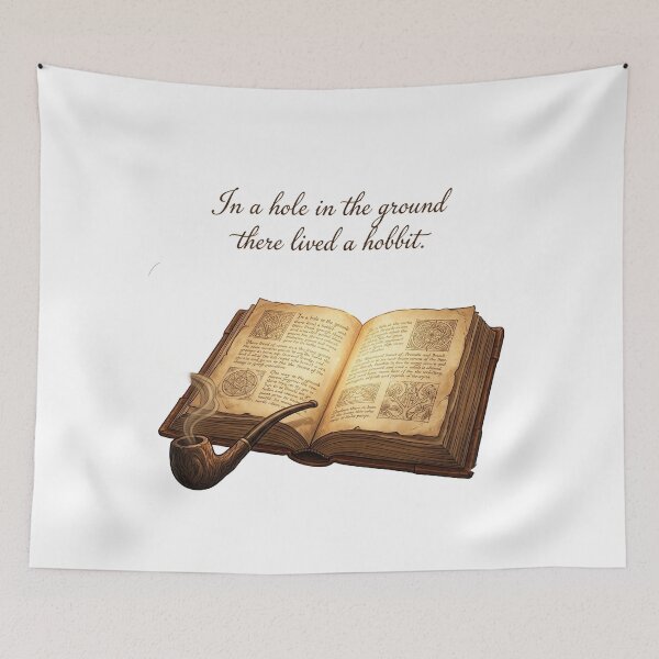 Item preview, In A Hole In The Ground Lord of the Rings Opening Quote designed and sold by LunaMarkos.