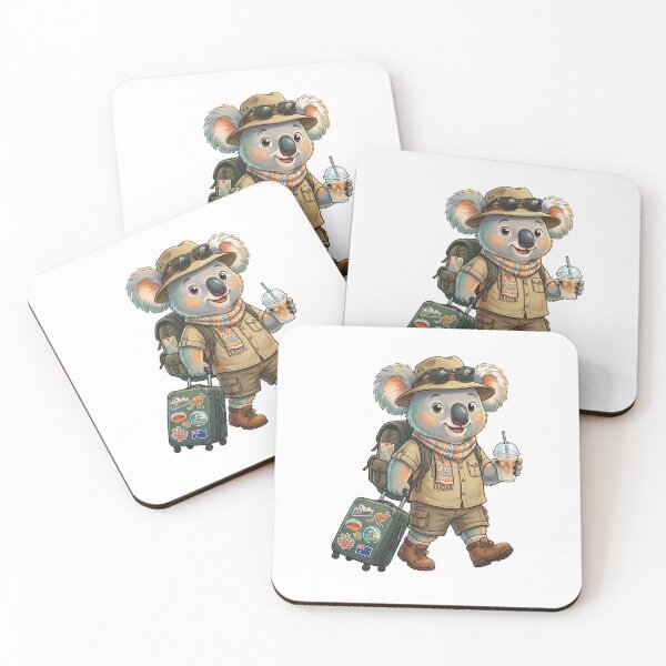 Item preview, Cute Koala Safari Tourist With Luggage designed and sold by TeeARTHY.