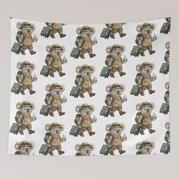 Item preview, Cute Koala Safari Tourist With Luggage designed and sold by TeeARTHY.