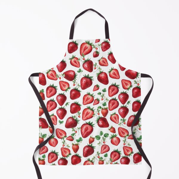 Item preview, Seamless design of hand-painted watercolor strawberries, featuring whole and halved strawberries designed and sold by VibranPalette.