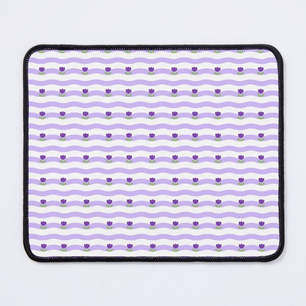 Item preview, Cute Purple Tulip Floral Wavy Stripes Soft Pastel Seamless Pattern designed and sold by Art IN Pack.