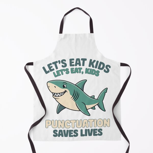 Item preview, Funny Grammar Teacher Shirt - Let's Eat Kids Punctuation Saves Lives Cute Shark designed and sold by BobaTeeStore.