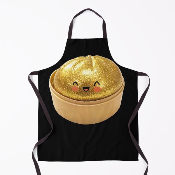 Item preview, Gold Glitter Squishy Dumpling Toy in Bamboo Steamer – Photorealistic Cutout designed and sold by EmeraldeaArt.