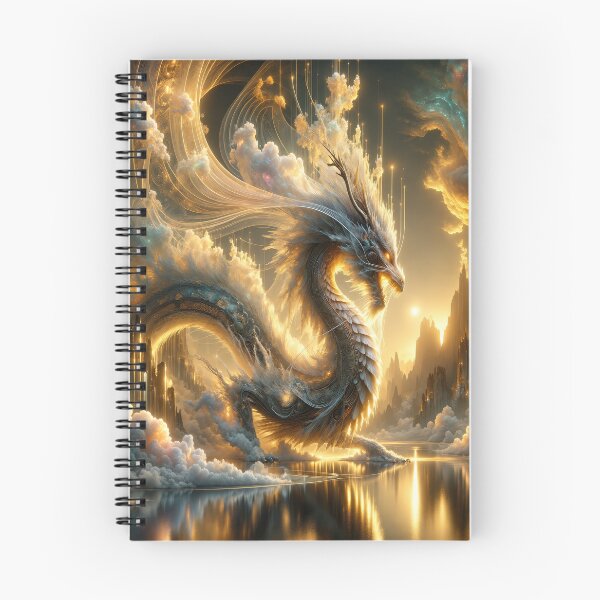 Item preview, Celestial Golden Dragon – Divine Sky Serpent Fantasy Mythical Creature Design designed and sold by DrakariArt.