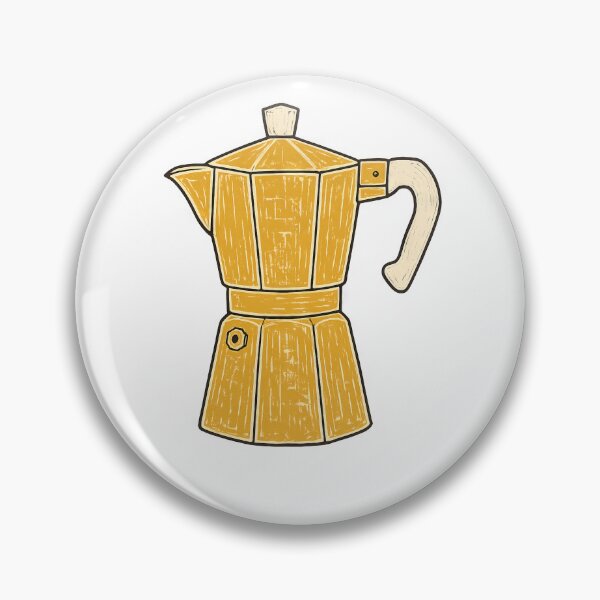 Item preview, Retro Espresso Moka Pot Vintage Linocut Coffee Art designed and sold by scicilysimonee.