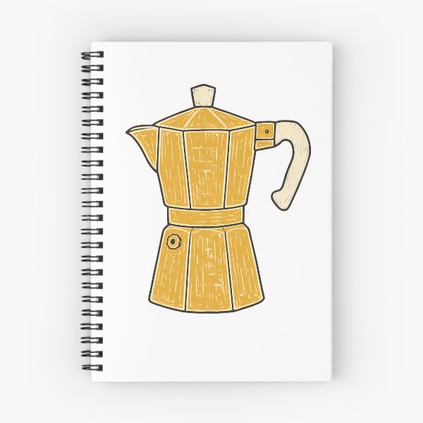 Item preview, Retro Espresso Moka Pot Vintage Linocut Coffee Art designed and sold by scicilysimonee.