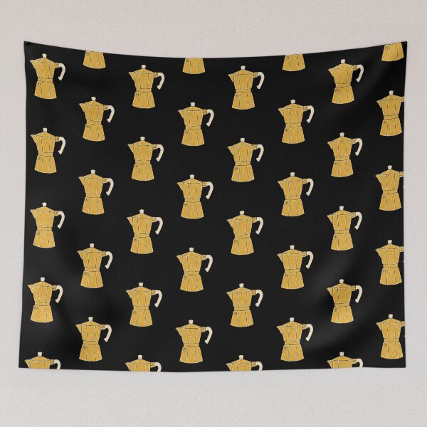 Item preview, Retro Espresso Moka Pot Vintage Linocut Coffee Art designed and sold by scicilysimonee.