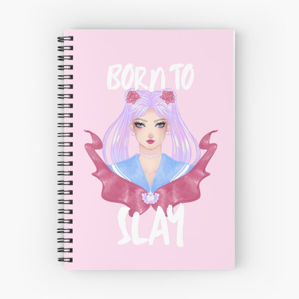 Item preview, Pink Pastel Magical Girl Painting ft. Empowering Quote: "Born to Slay" designed and sold by SpringTeaDesigns.