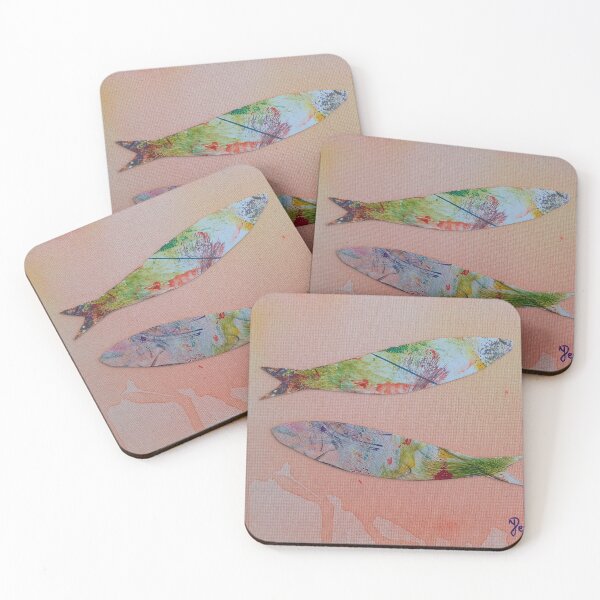 Item preview, Acrylic painting-collage, sardine fish, inspired by Lisbon designed and sold by PejovicArt.