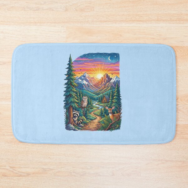 Item preview, Sunset Mountain Landscape River Forest Nature designed and sold by TeeARTHY.