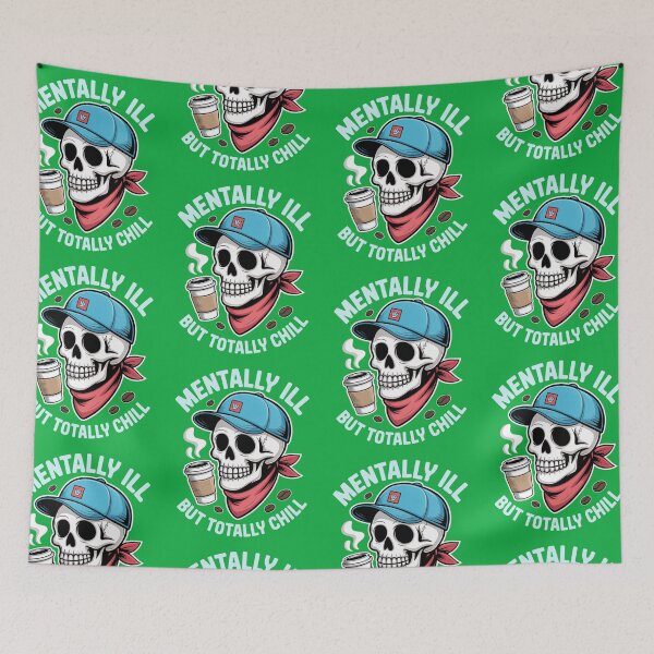 Item preview, Mentally Ill But Totally Chill designed and sold by butterflies-new.